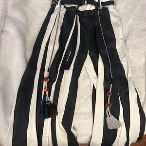 Free People Monochrome Striped Pants